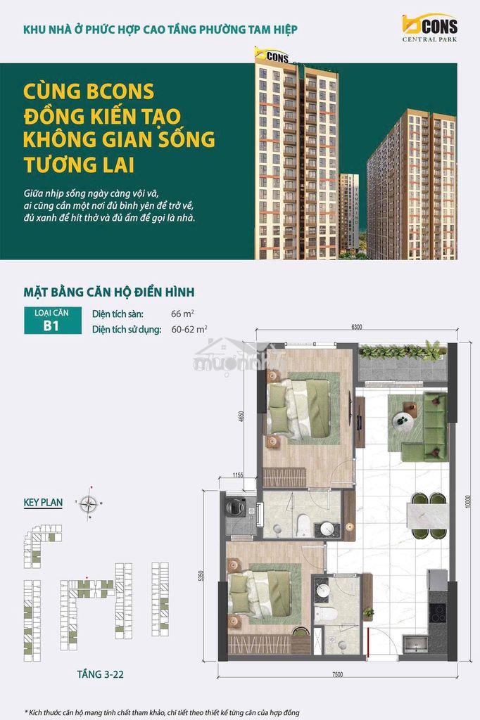Căn hộ bcons ngay vincom biên hoà - ra mắt với chính sách siêu ưu đãi