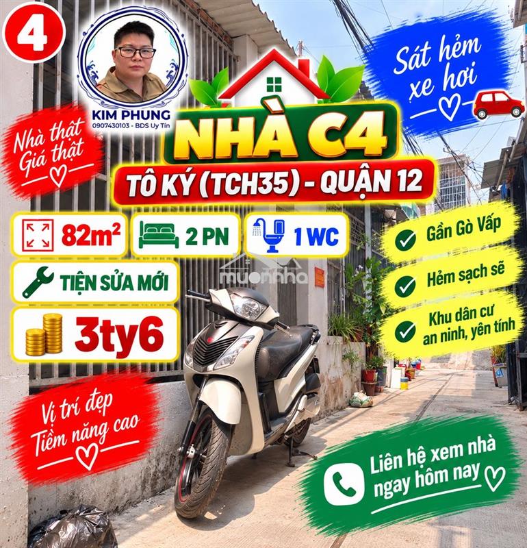 💥 Bán đất tặng nhà cấp 4 - tch35 - đường tô ký - 82m² chỉ 3.6 tỷ!