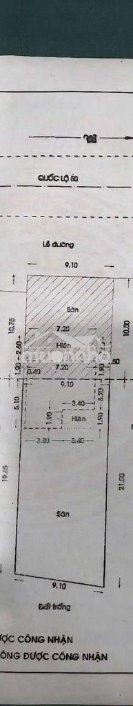 Nhà măt tiền quốc lộ 50 với chiều ngang lớn hơn 9 dài 30 mà giá chỉ 23 - 3