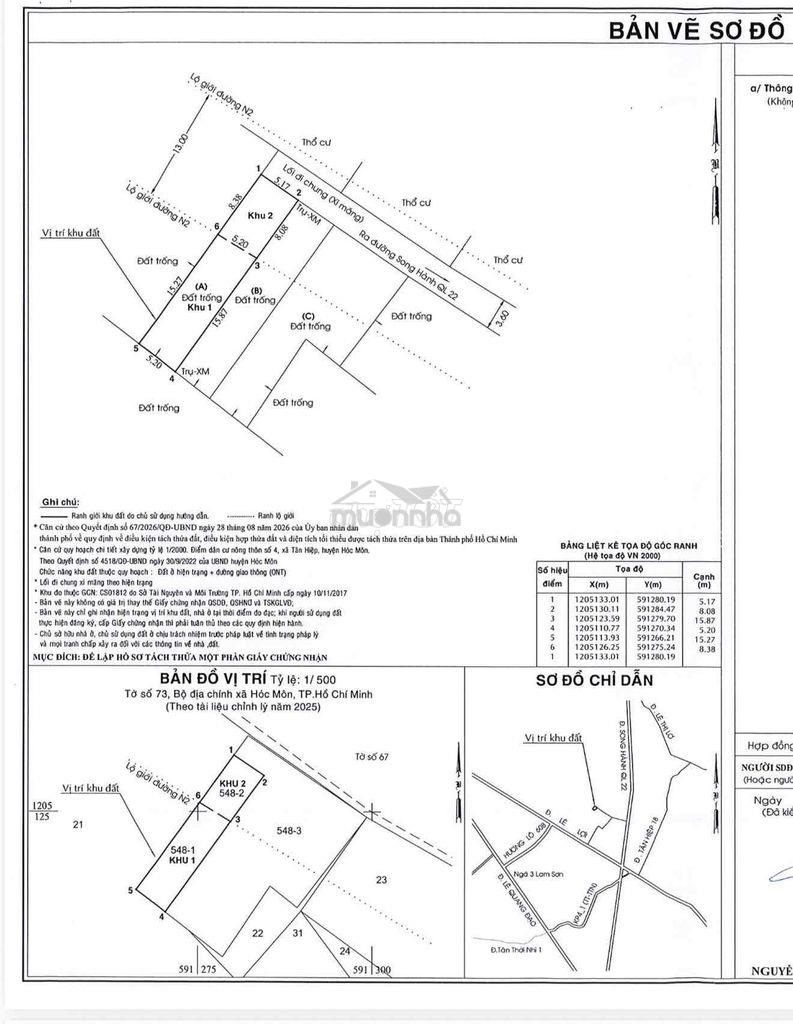 Đất 1/ song hành 50m ,shr dân cư . ngay chợ hóc môn - Ảnh 2