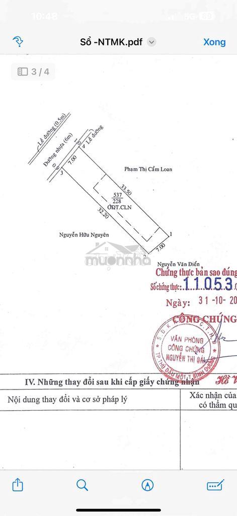 Bán đất ngang 7m măt tiền 269