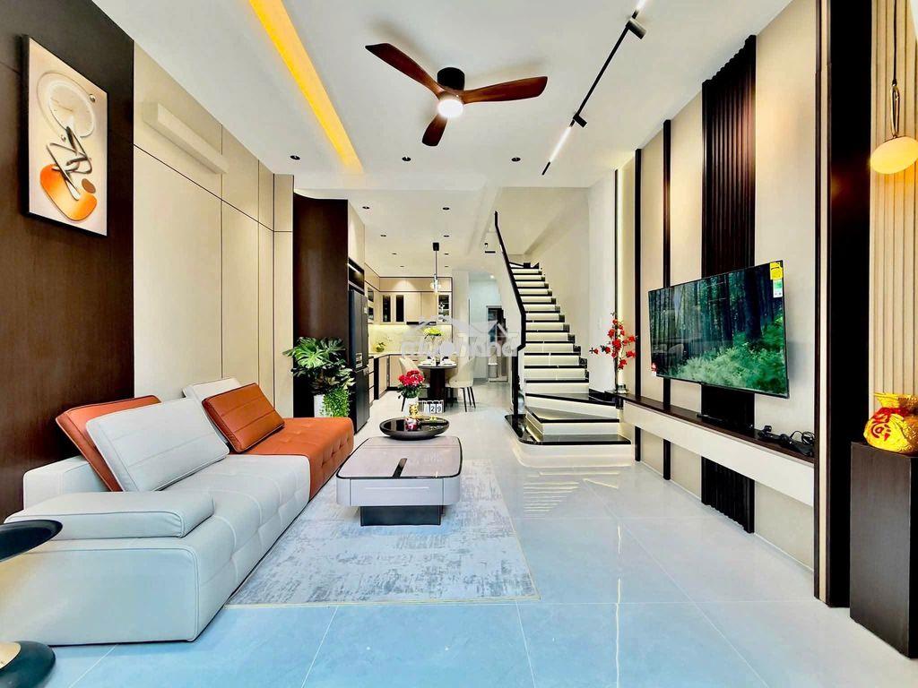 Nhà mới tân hoà đông, 56m2, 3 tầng , 4pn, hẻm 4m ngay chợ phú lâm - Ảnh 3