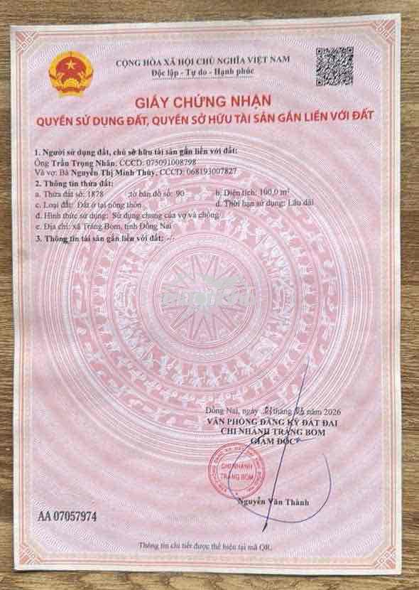 Bán nhà khu phố song trau 1