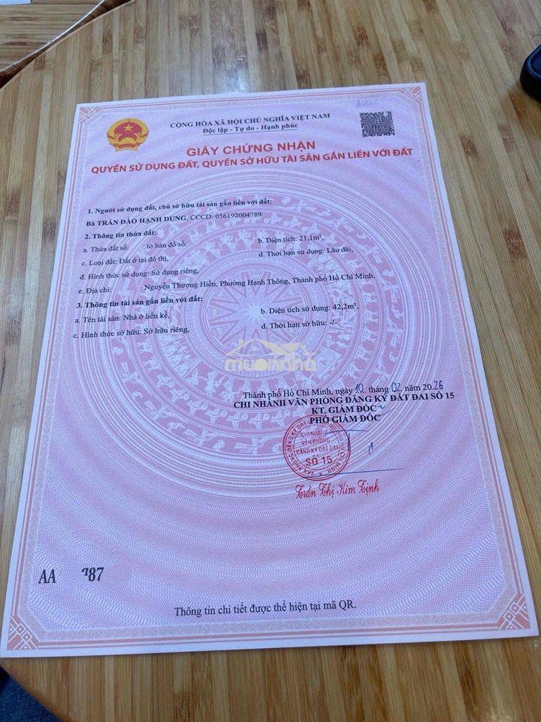 Chỉ 2x tỷ có ngay nhà đẹp 2 tầng, hxh, tại nguyễn thượng hiền, gò vấp.