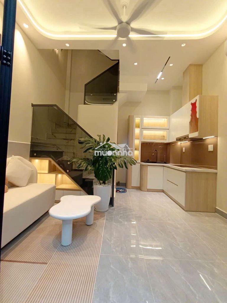Nhà xây mới. dt 4×5m đúc 4 tầng sát mặt tiền 338/2 thạch lam - Ảnh 2