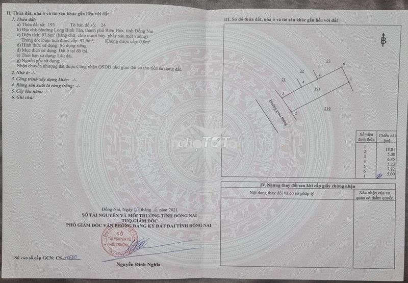 Bán đất thổ cư có nhà + nội thất, gần siêu thị bigc, giá thương lượng.