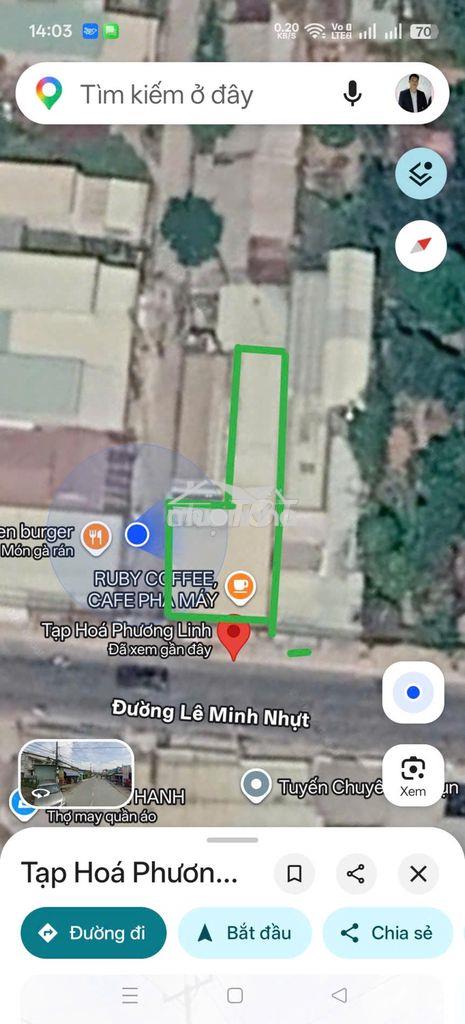Cho thuê mặt bằng 9m*25m, góc 2 mặt tiền đường lê minh nhựt, 8tr/tháng