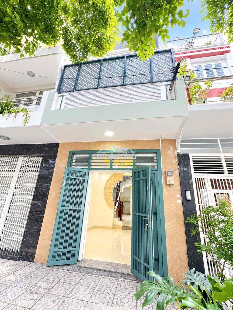 Nhà ôtô đỗ trước 4x17m 2lầu (4pn 3wc) hẻm 8m thông. 1/ phan đình phùng