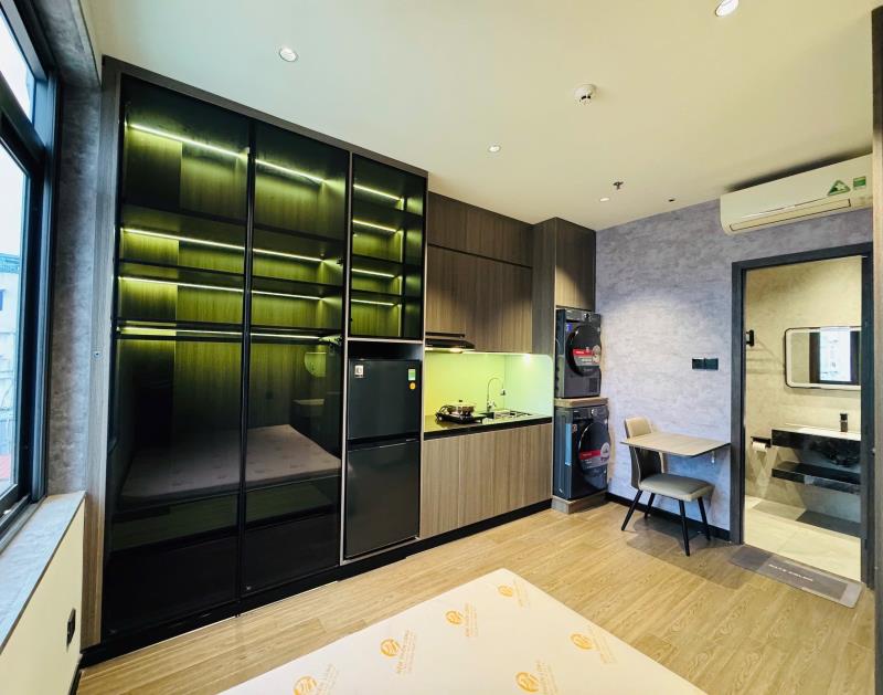 🏡 Căn hộ 1 phòng ngủ máy giặt, máy sấy riêng, cửa sổ – nơ trang long, bình thạnh gần quận 1 landmark 81  