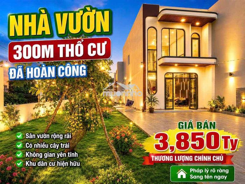 🏡Biệt thự sân vườn 300m2 thổ cư - 13x23m - chỉ 3 tỷ 850 triệu