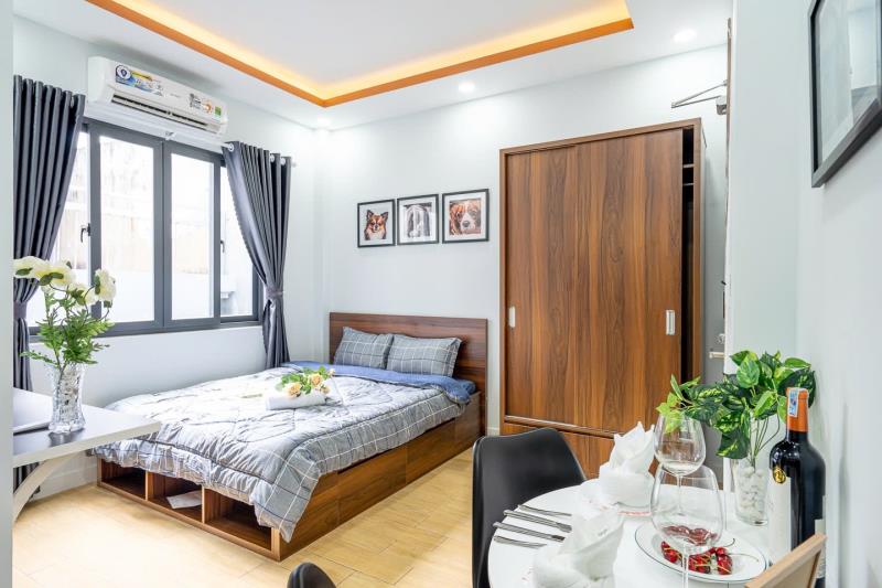 Cho thuê studio cửa sổ trời lớn, full nội thất, thoáng sáng – đinh bộ lĩnh, bình thạnh | gần hàng xanh, uth, ftu2, uef
