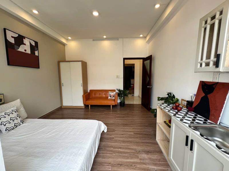 Cho thuê studio full nội thất + ban công - Ảnh 4