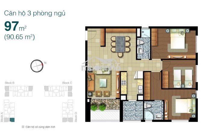 Cần bán ch 3pn, 97m2, lầu cao view đẹp, chính chủ - Ảnh 4